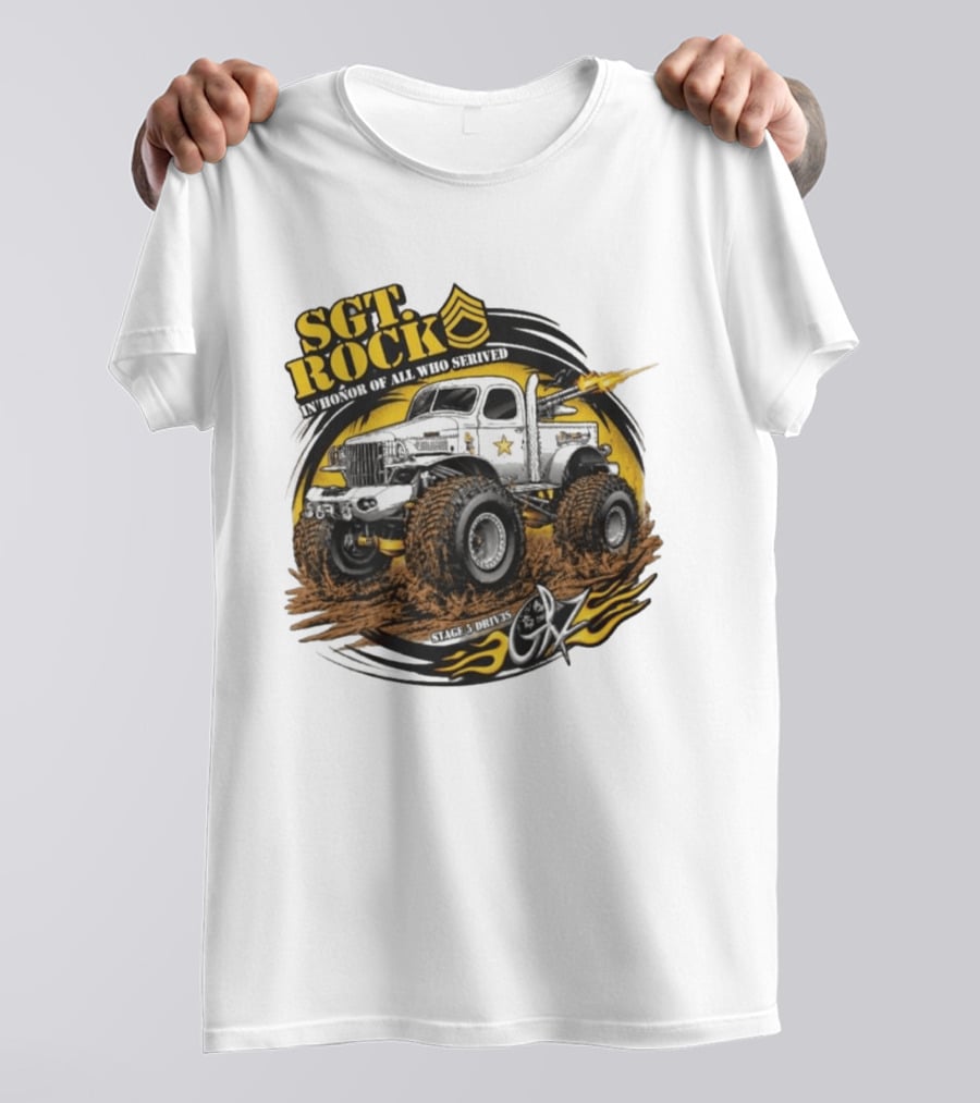 Sgt. Rock In Honor Of All Who Served Stage 5 Drives Oz T-Shirt