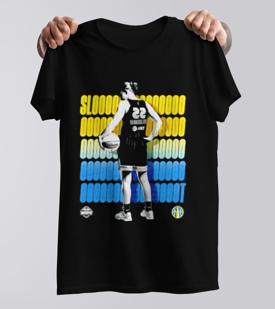 Chicago Sky Courtney Vandersloot Slooty 22 Blue Yellow Basketball T-Shirt