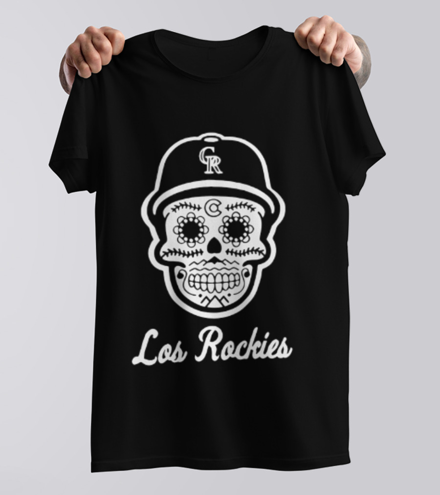 Colorado Rockies Los Rockies Skull CR Cap 2026 T-Shirt
