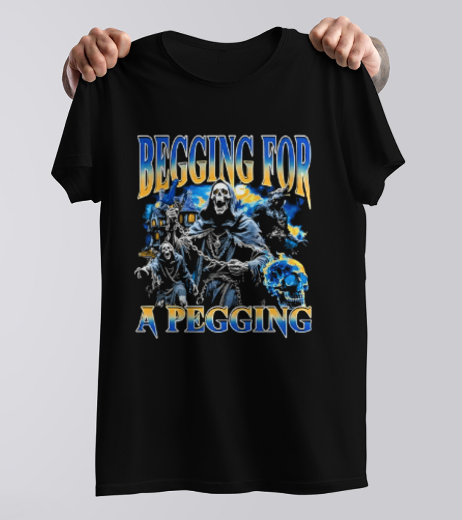 Grim Reaper Werewolf Begging For A Pegging T-Shirt