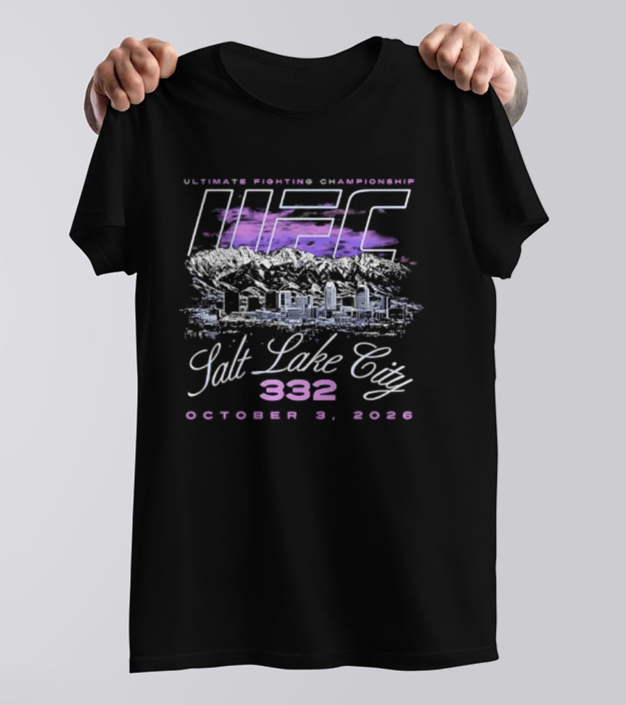 Ultimate Fighting Championship UFC 332 Outdoors Salt Lake City October 3 2026 T-Shirt