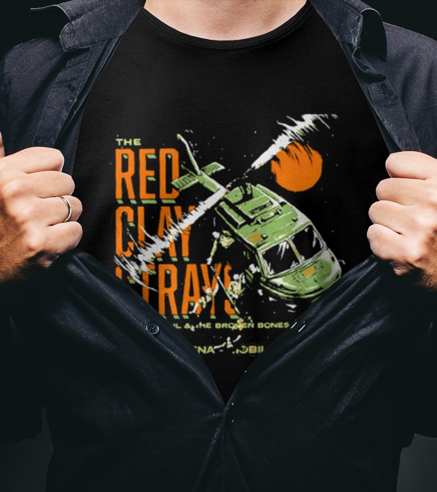 The Red Clay Strays With St. Paul & The Broken Bones Helicopter March 26 2027 Regions Arena Mobile Alabama T-Shirt