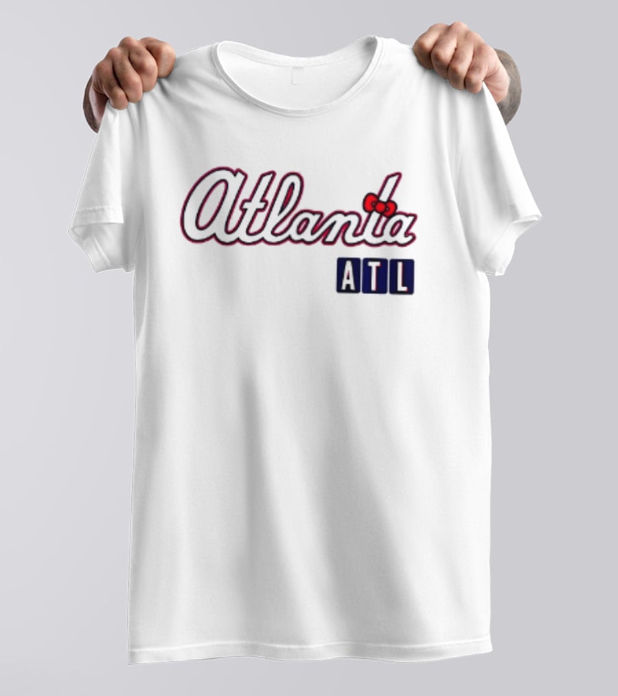 Atlanta Braves Hello Kitty ATL 2026 Baseball Cartoon Collaboration T-Shirt