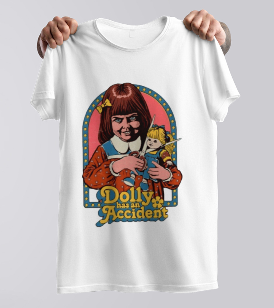 Dolly Has An Accident Creepy Doll Steven Rhodes T-Shirt