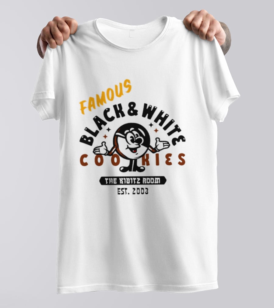 Famous Black And White Cookies The Kibitz Room Est 2003 T-Shirt