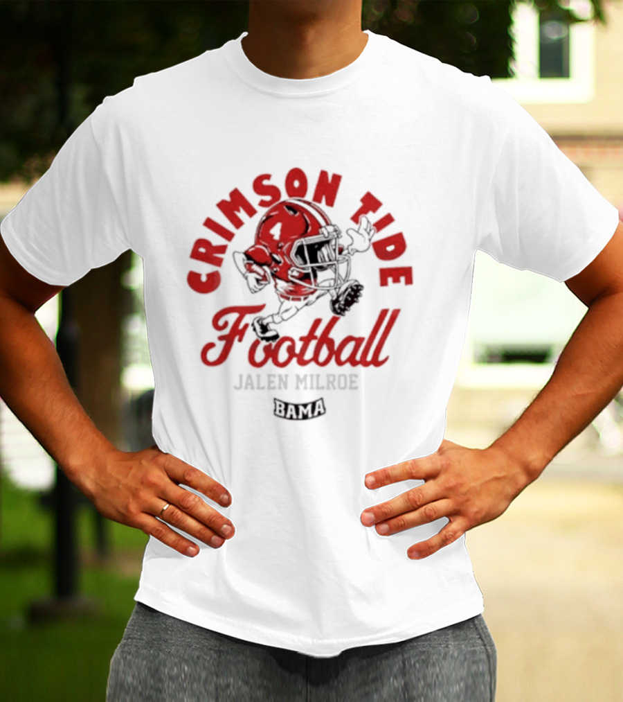 Crimson Tide Football Jalen Milroe Helmet T-Shirt