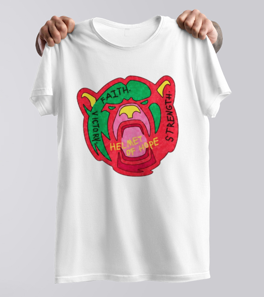 Helmet Of Hope Faith Victory Strength Baylor Football Bear T-Shirt
