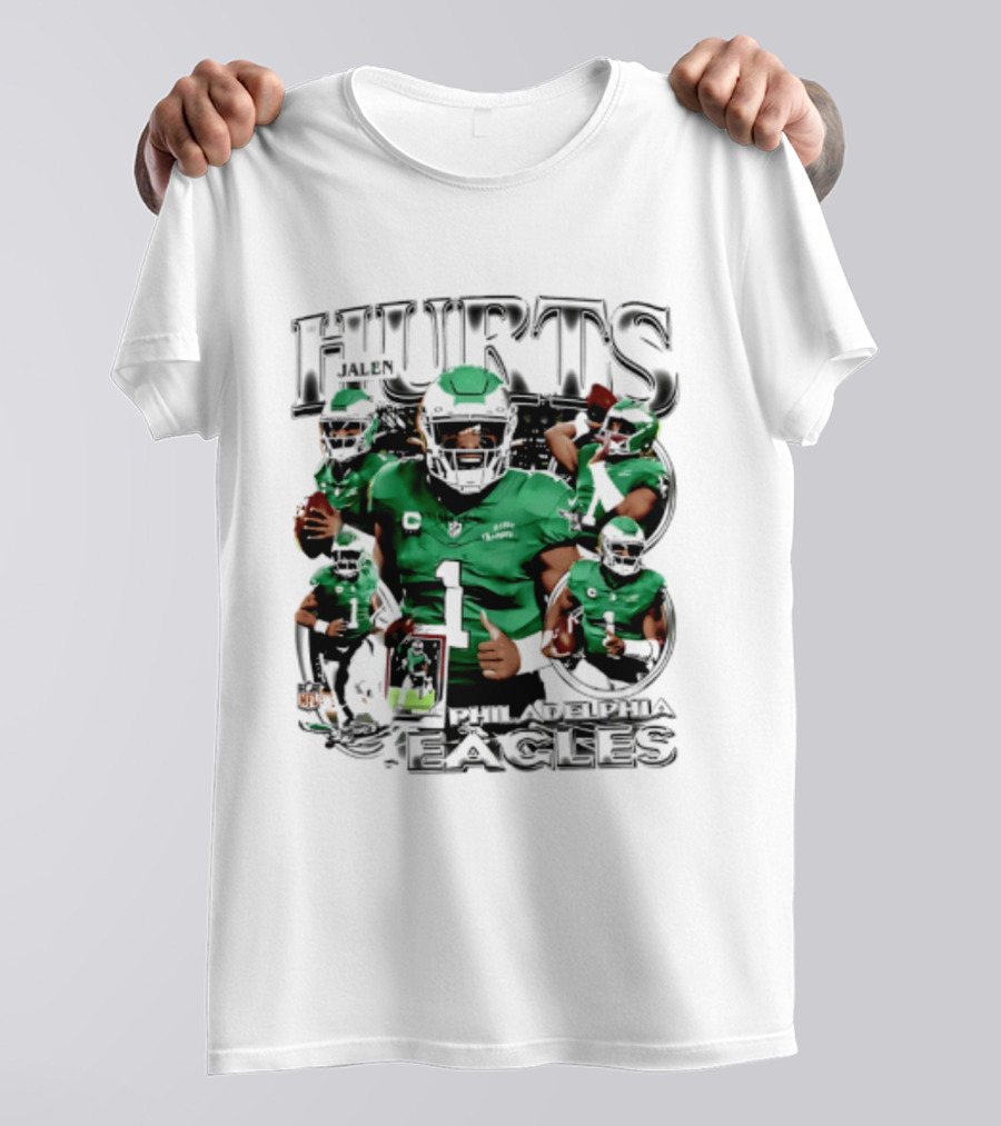 Jalen Hurts Philadelphia Eagles 2026 Hurts Player Collage T-Shirt