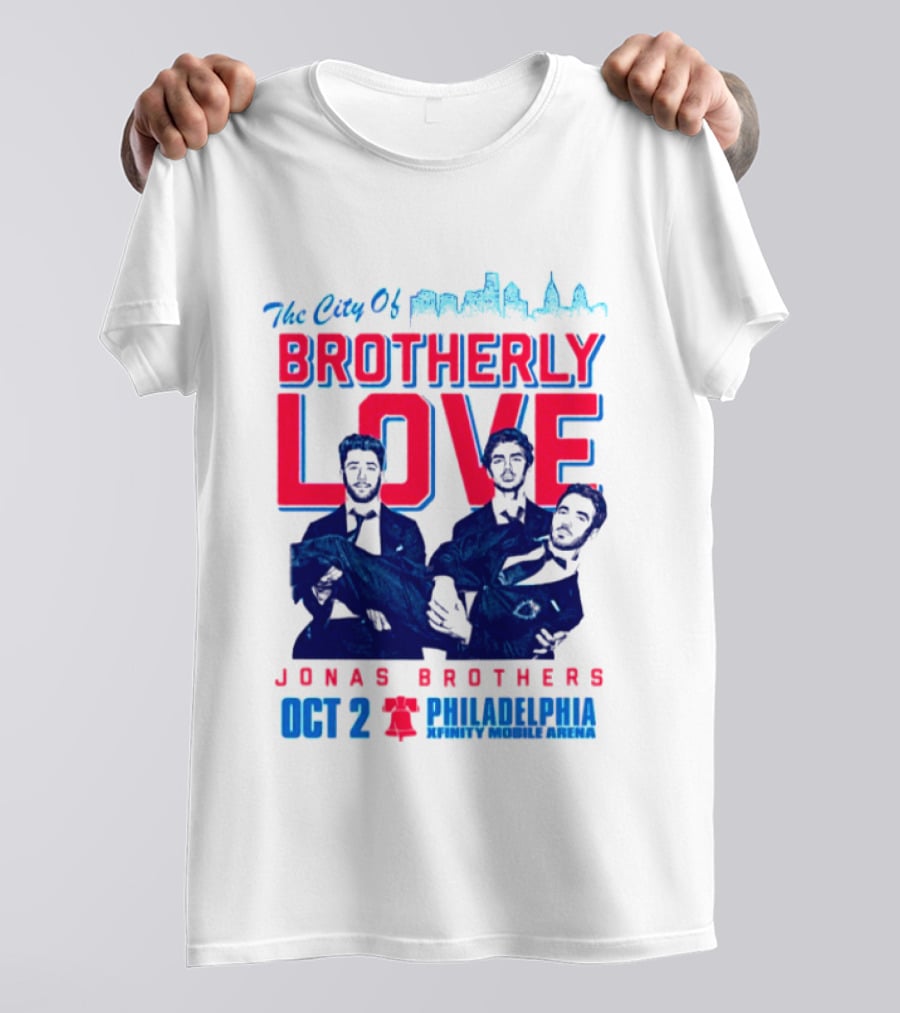 Jonas Brothers The City Of Brotherly Love Philadelphia Oct 7 Xfinity Live Arena T-Shirt