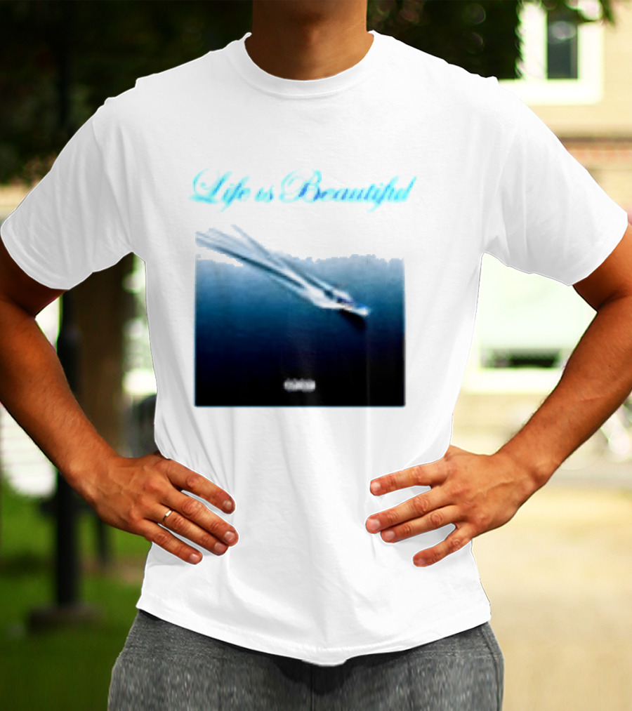 Life Is Beautiful Album White Larry June Shop T-Shirt