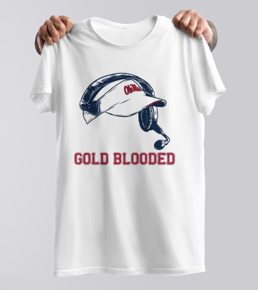 Ole Miss Head Coach Visor Gold Blooded T-Shirt