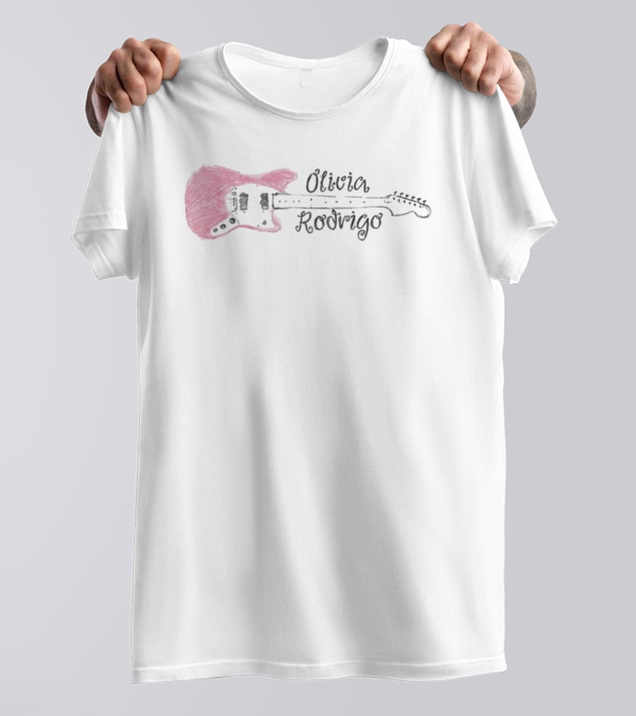 Olivia Rodrigo Pink Guitar Youth T-Shirt