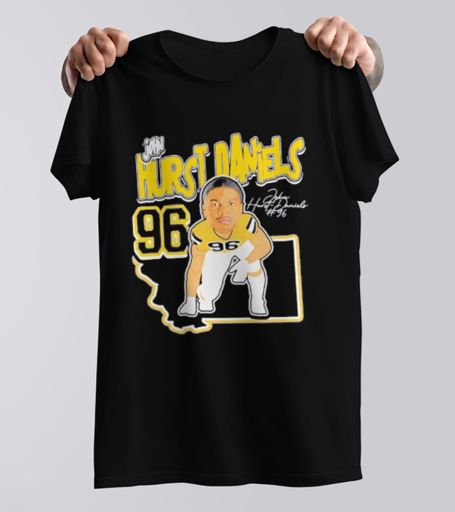 Montana State Bobcats 2026 Hurst Daniels 96 Player Caricature T-Shirt