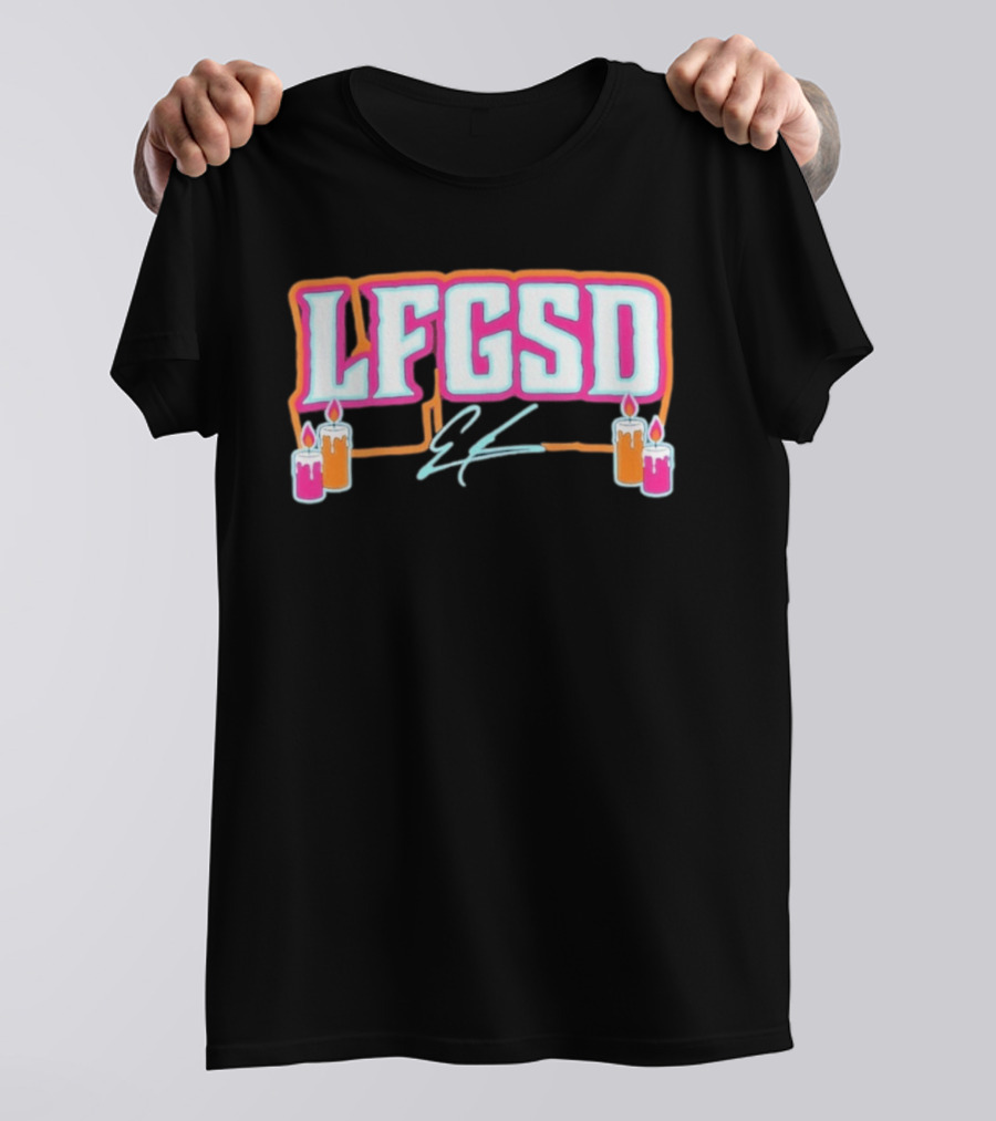 LFGSD Ethan San Diego Padres Candles T-Shirt