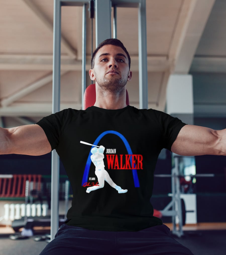 Jordan Walker St Louis Cardinals Gateway Arch Baseball Player T-Shirt