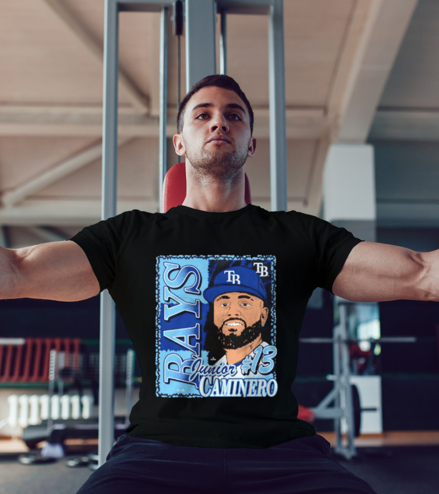 Junior Caminero #13 Tampa Bay Rays TB Player Profile T-Shirt