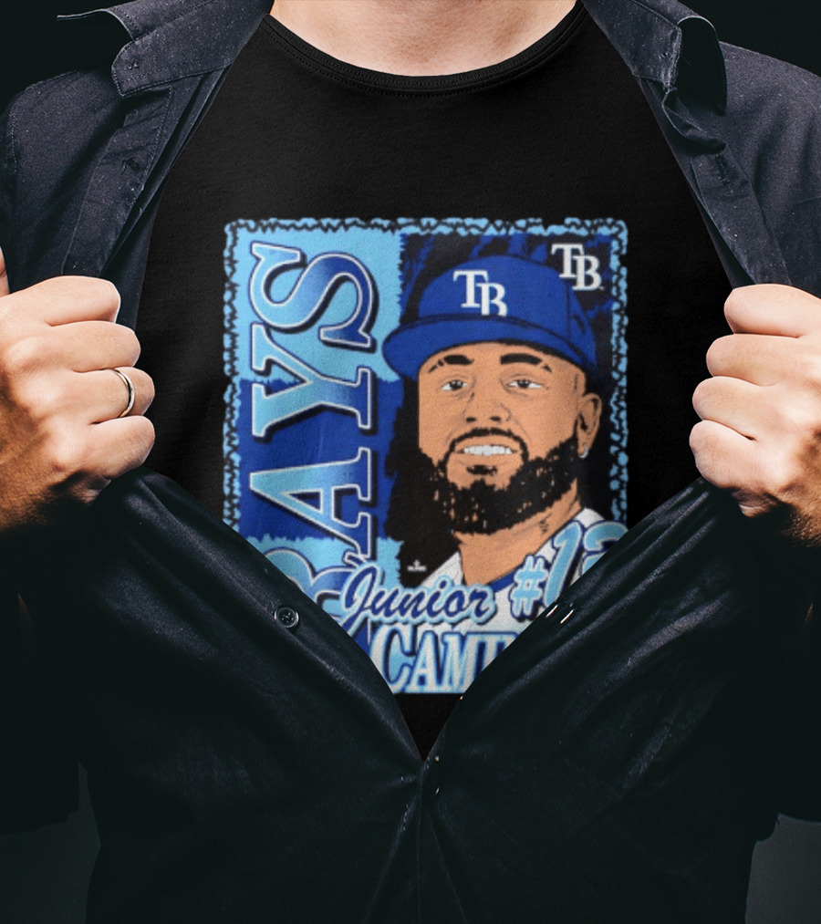 Junior Caminero #13 Tampa Bay Rays TB Player Profile T-Shirt
