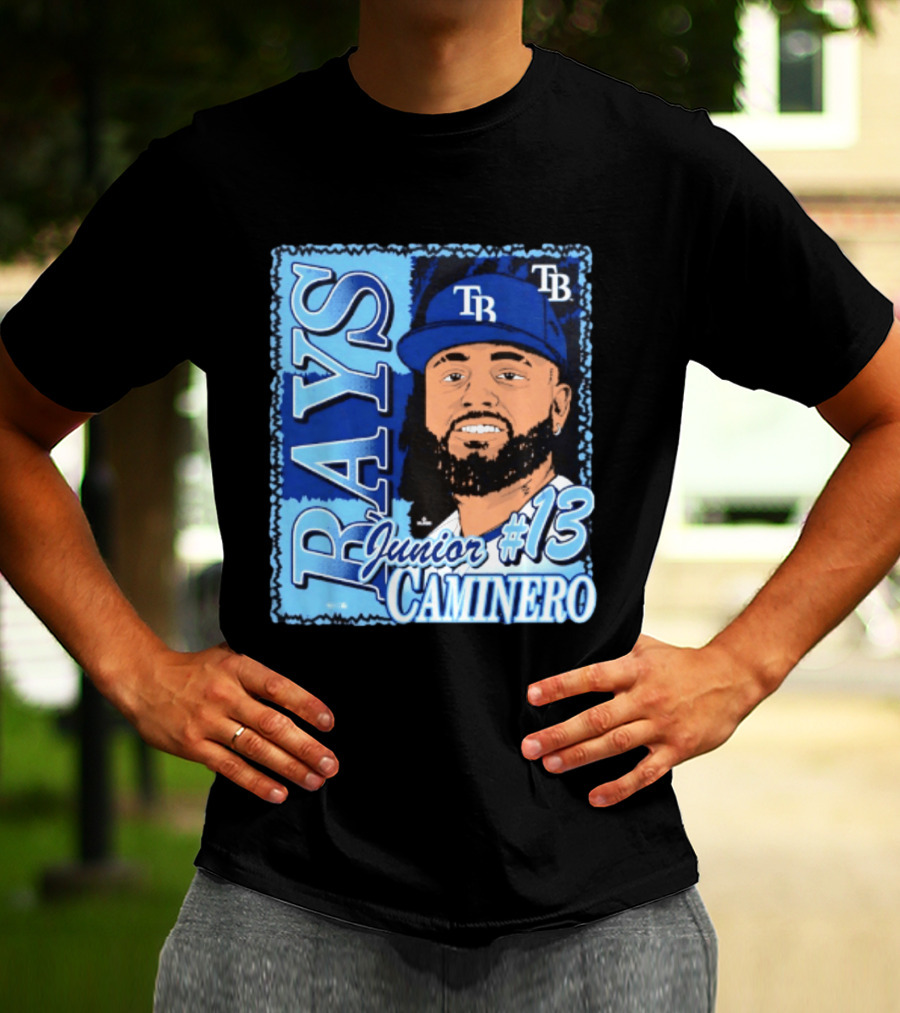 Junior Caminero #13 Tampa Bay Rays TB Player Profile T-Shirt