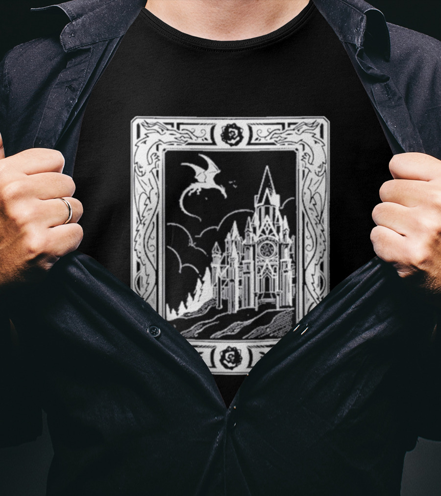 GeminiTay Castle Dragon Gothic Fantasy T-Shirt