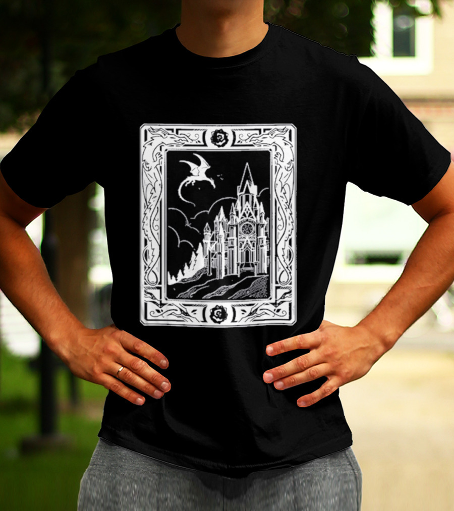 GeminiTay Castle Dragon Gothic Fantasy T-Shirt