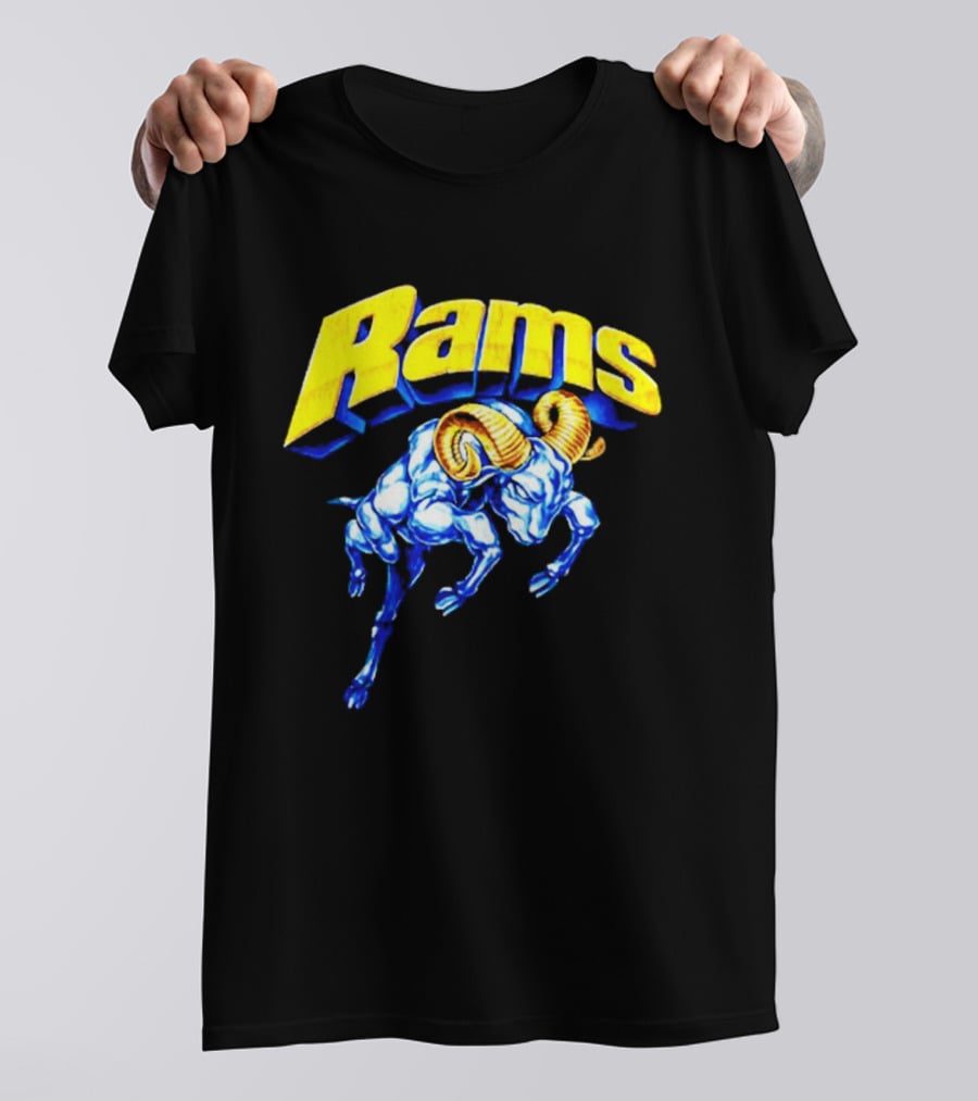 Rams Blue Horn Sports Los Angeles Fan T-Shirt