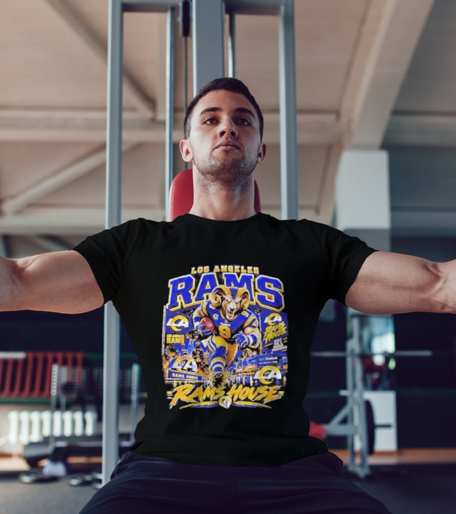 Los Angeles Rams House Ram Mascot SoFi Stadium Football Fan Gear T-Shirt