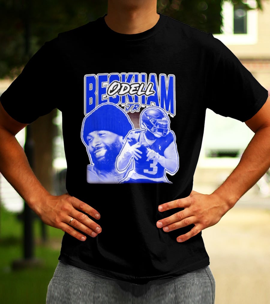 Odell Beckham Jr New York Giants Beckham JR Football Helmets Sports T-Shirt