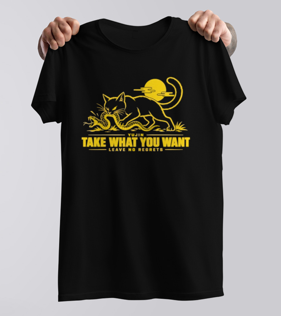 Yujin Take What You Want Leave No Regrets Cat And Snake Sun Scene T-Shirt