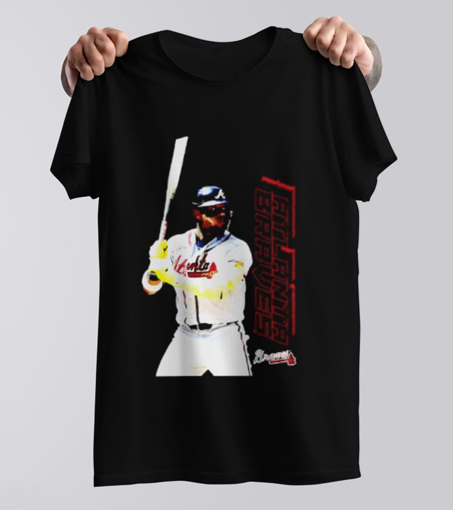 Ronald Acuña Jr Atlanta Braves Swing Action Baseball Player T-Shirt