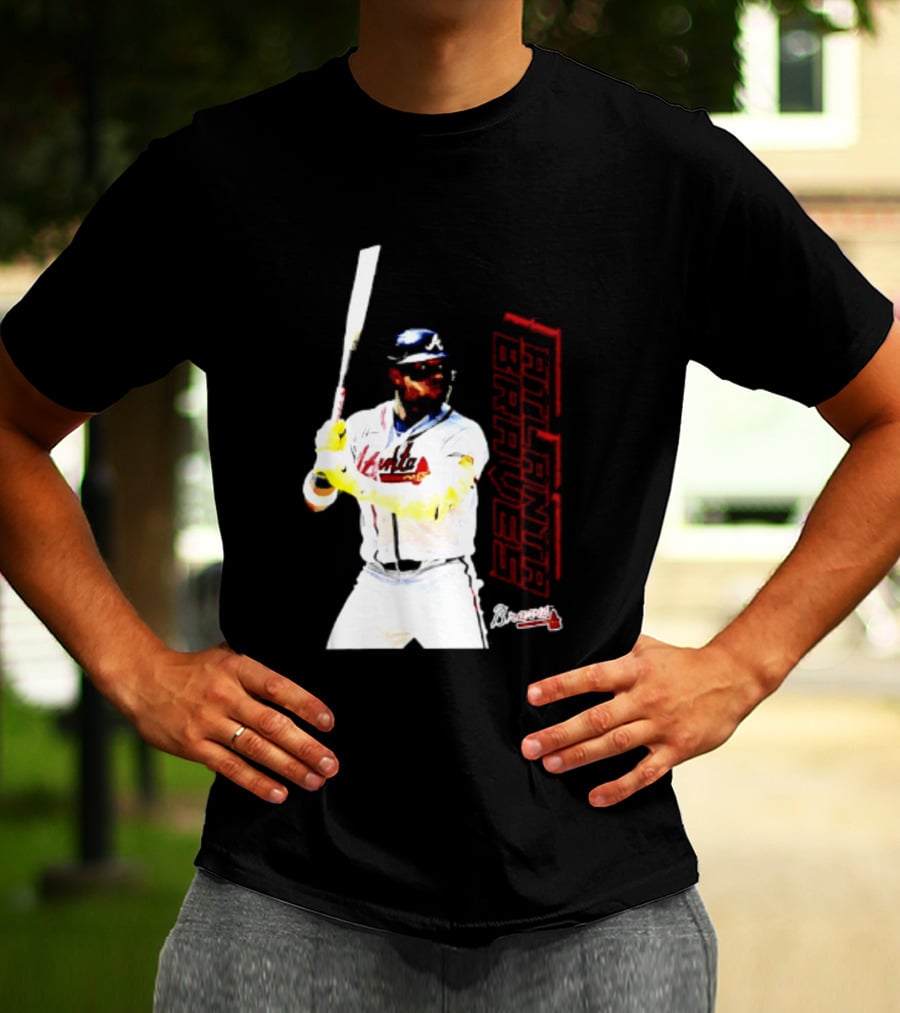 Ronald Acuña Jr Atlanta Braves Swing Action Baseball Player T-Shirt
