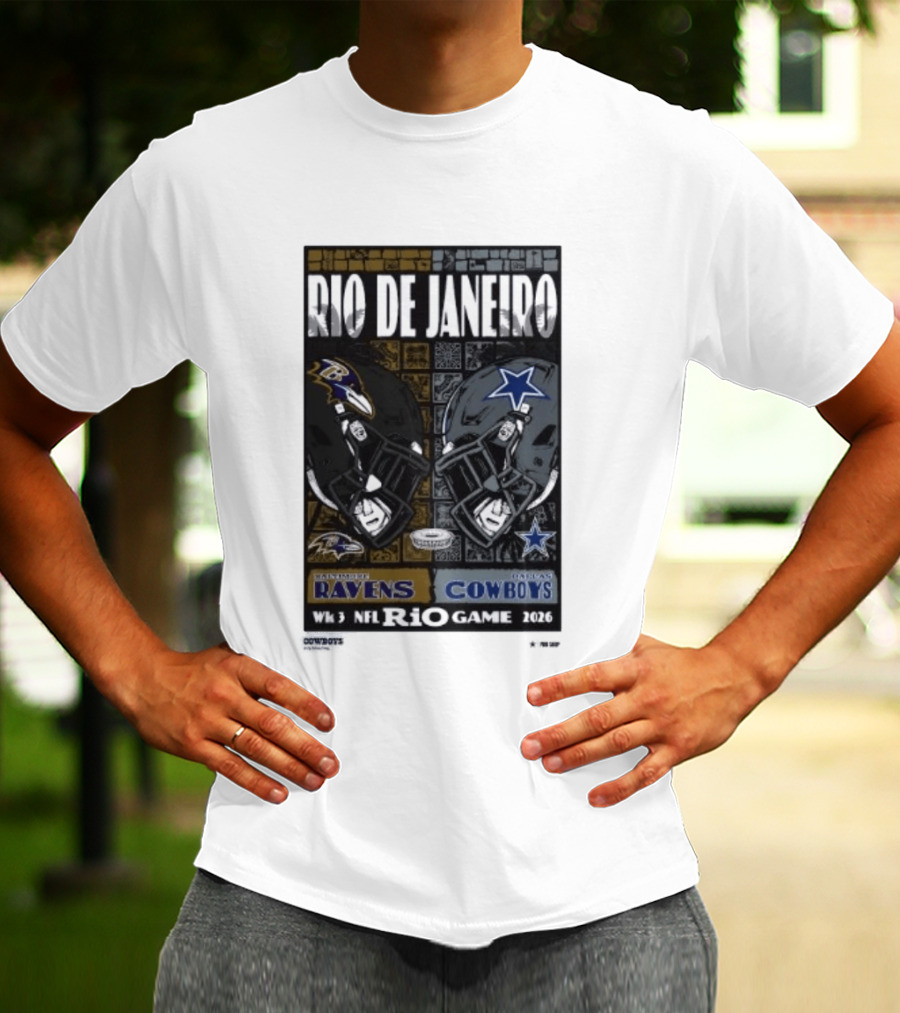 Rio De Janeiro Week 3 2026 NFL Ravens Cowboys Game T-Shirt