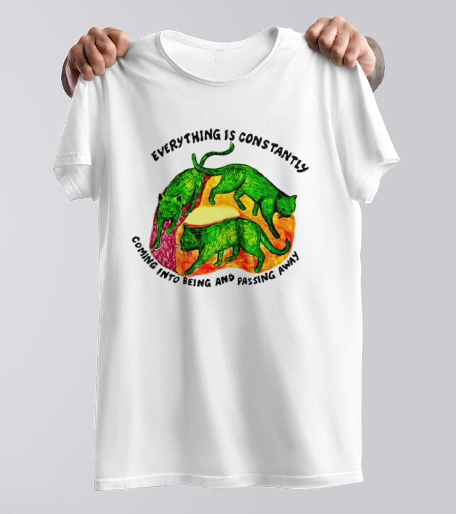 Everything Is Constantly Coming Into Being And Passing Away Cats Trio T-Shirt