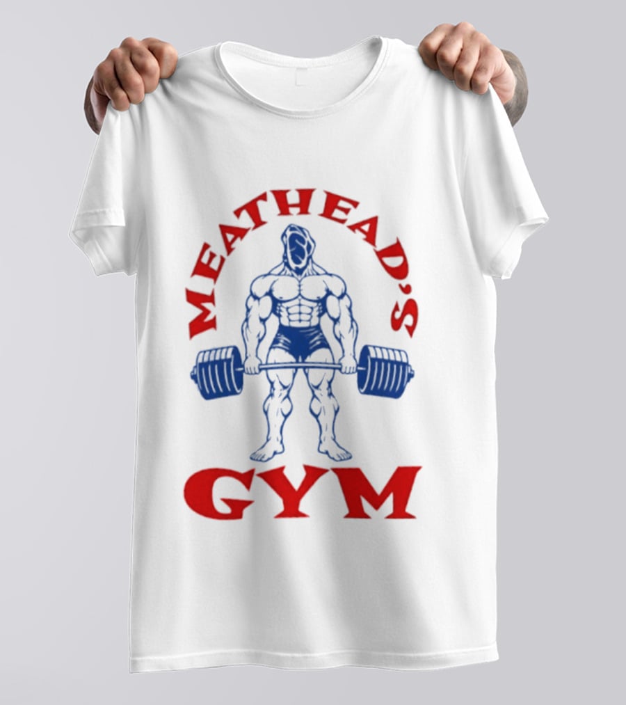Meathead's Gym Bodybuilder Weightlifter Icon Bold Powerlifting Strength T-Shirt