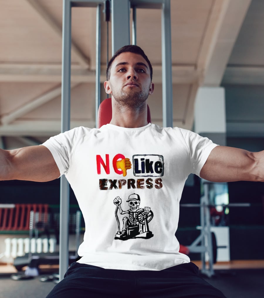 NO Like Express Skeleton Thumbs Down T-Shirt
