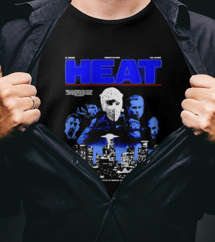 Al Pacino Robert De Niro Val Kilmer Heat Michael Mann Movie Halloween T-Shirt