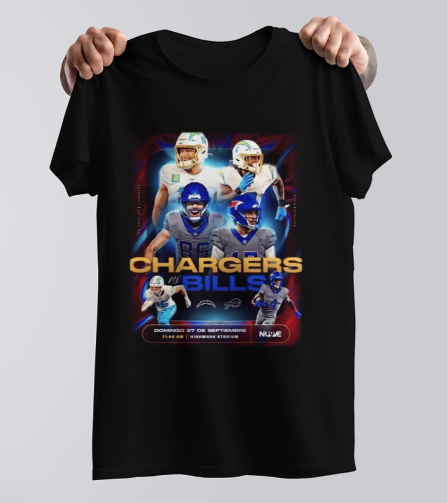 Los Angeles Chargers Vs Buffalo Bills Domingo 27 De Septiembre Highmark Stadium T-Shirt
