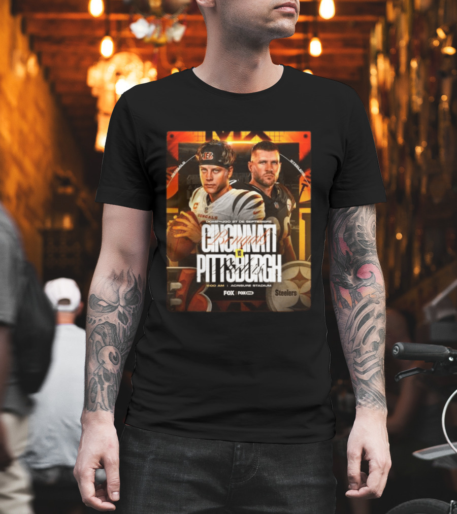 Cincinnati Bengals Vs Pittsburgh Steelers Domingo 27 De Septiembre Acrisure Stadium Fox Sports T-Shirt