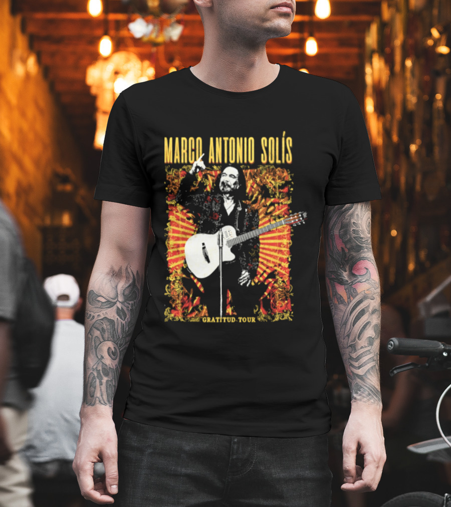 Marco Antonio Solis Gratitud Tour Latin Music Guitar T-Shirt