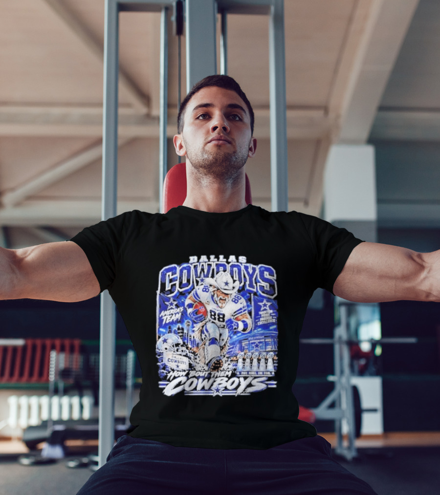Dallas Cowboys America's Team How 'Bout Them Cowboys Five Rings One Goal Excellence T-Shirt