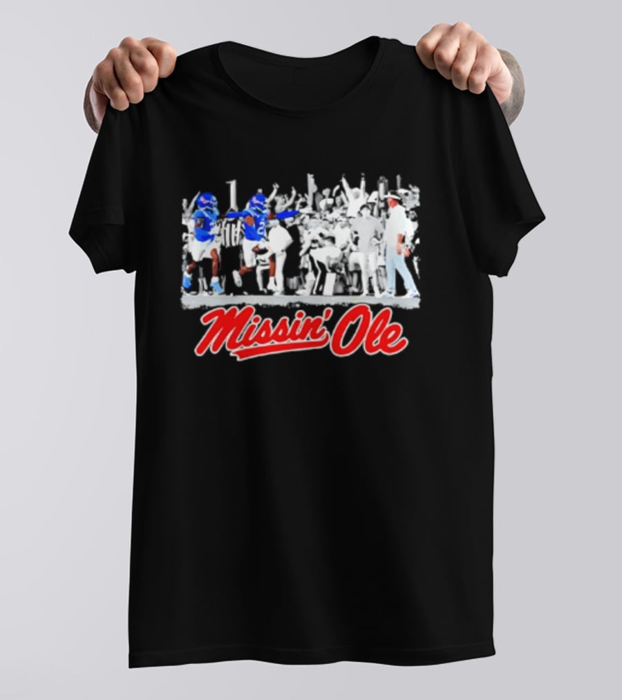 Missin' Ole Rebels Football Coach Mississippi T-Shirt