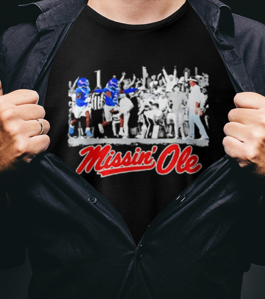 Missin' Ole Rebels Football Coach Mississippi T-Shirt