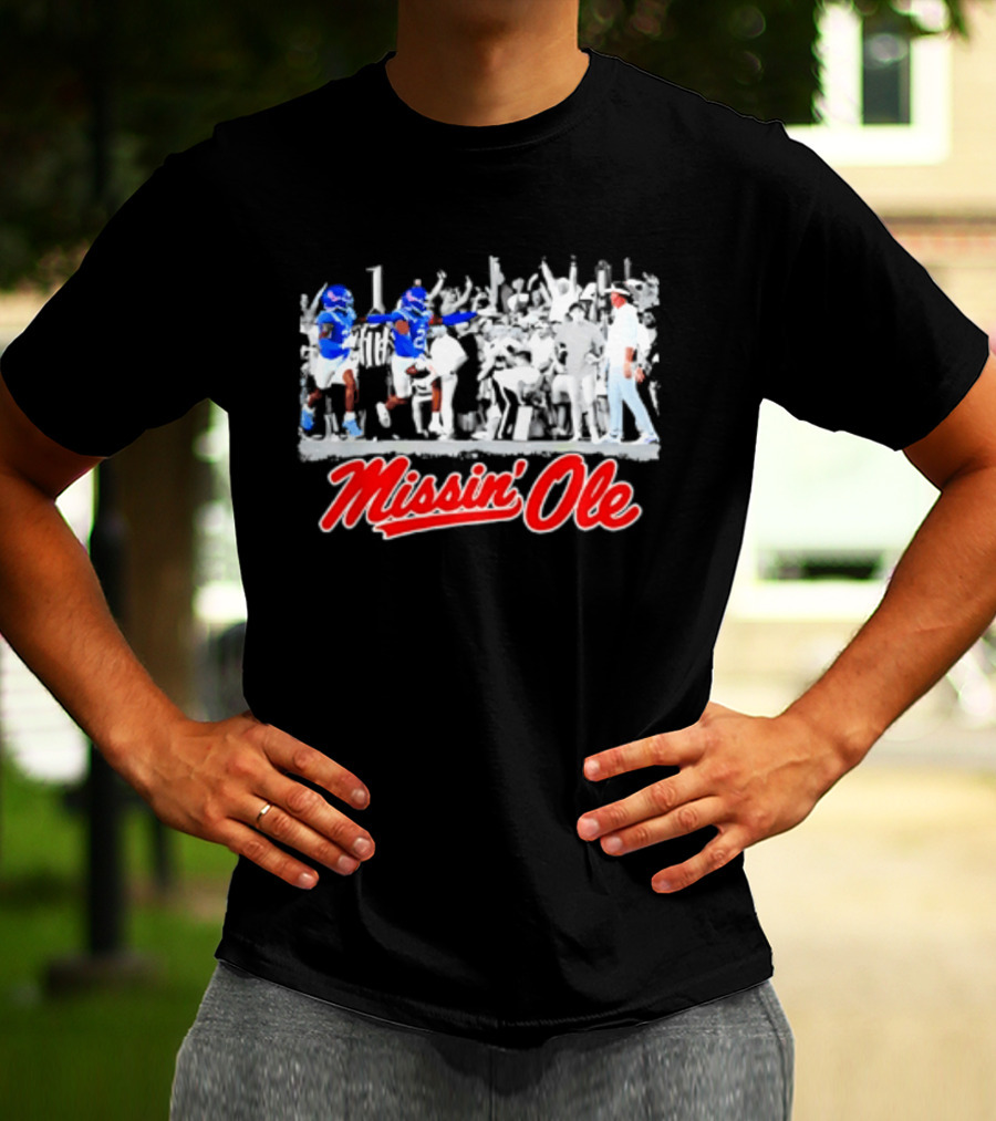 Missin' Ole Rebels Football Coach Mississippi T-Shirt