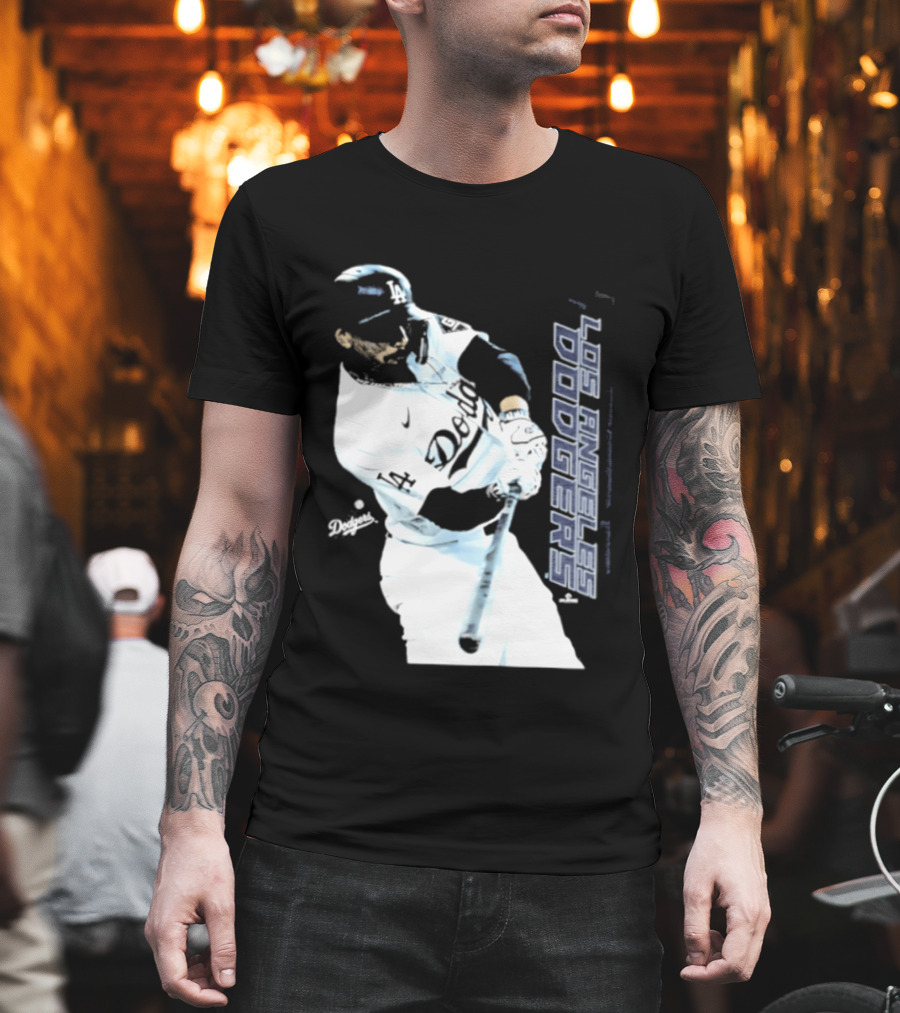 Mookie Betts Los Angeles Dodgers MLB Swing Action T-Shirt