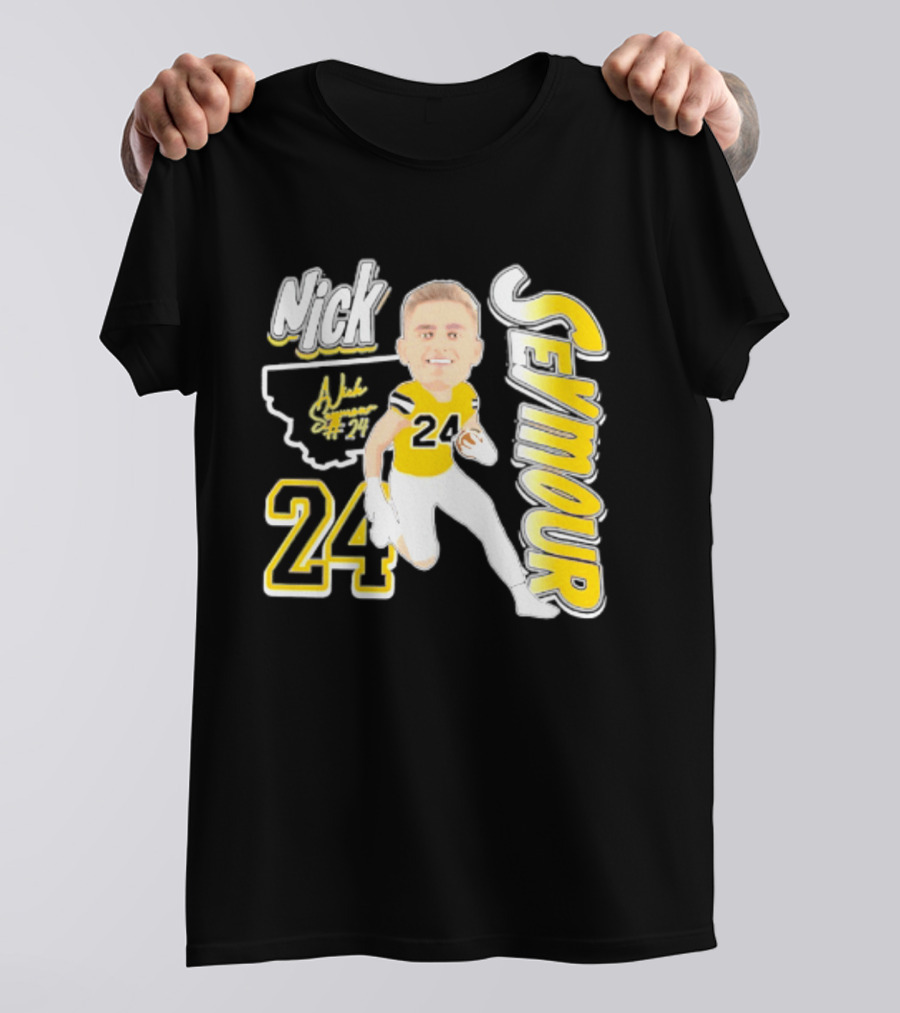 Nick Seymour Montana State Bobcats 2026 Player 24 Caricature T-Shirt