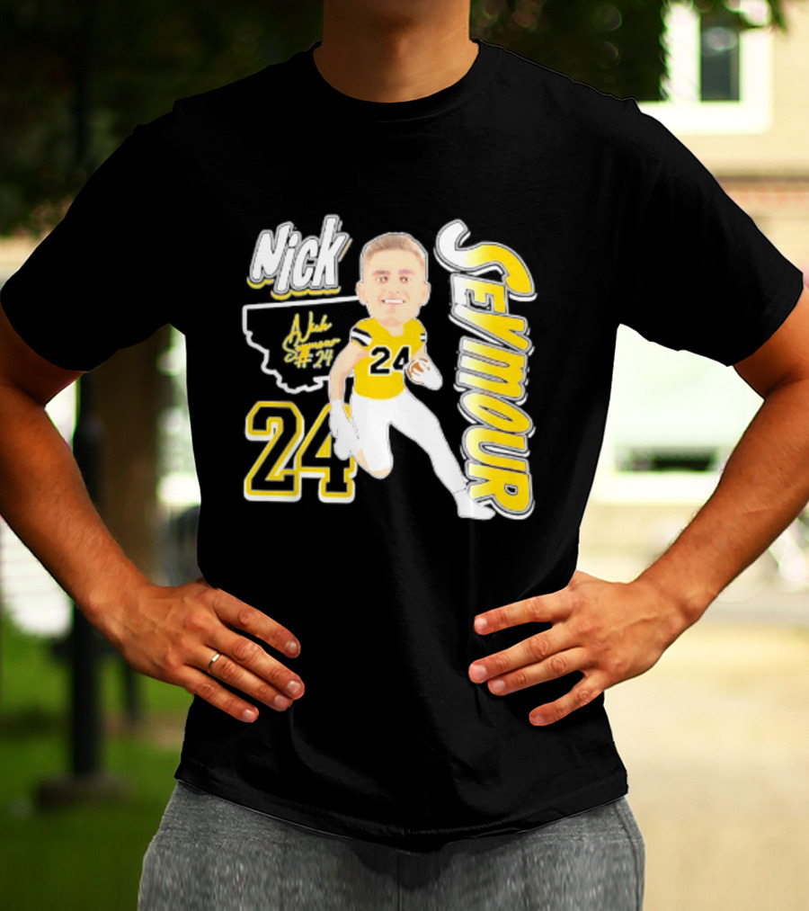 Nick Seymour Montana State Bobcats 2026 Player 24 Caricature T-Shirt