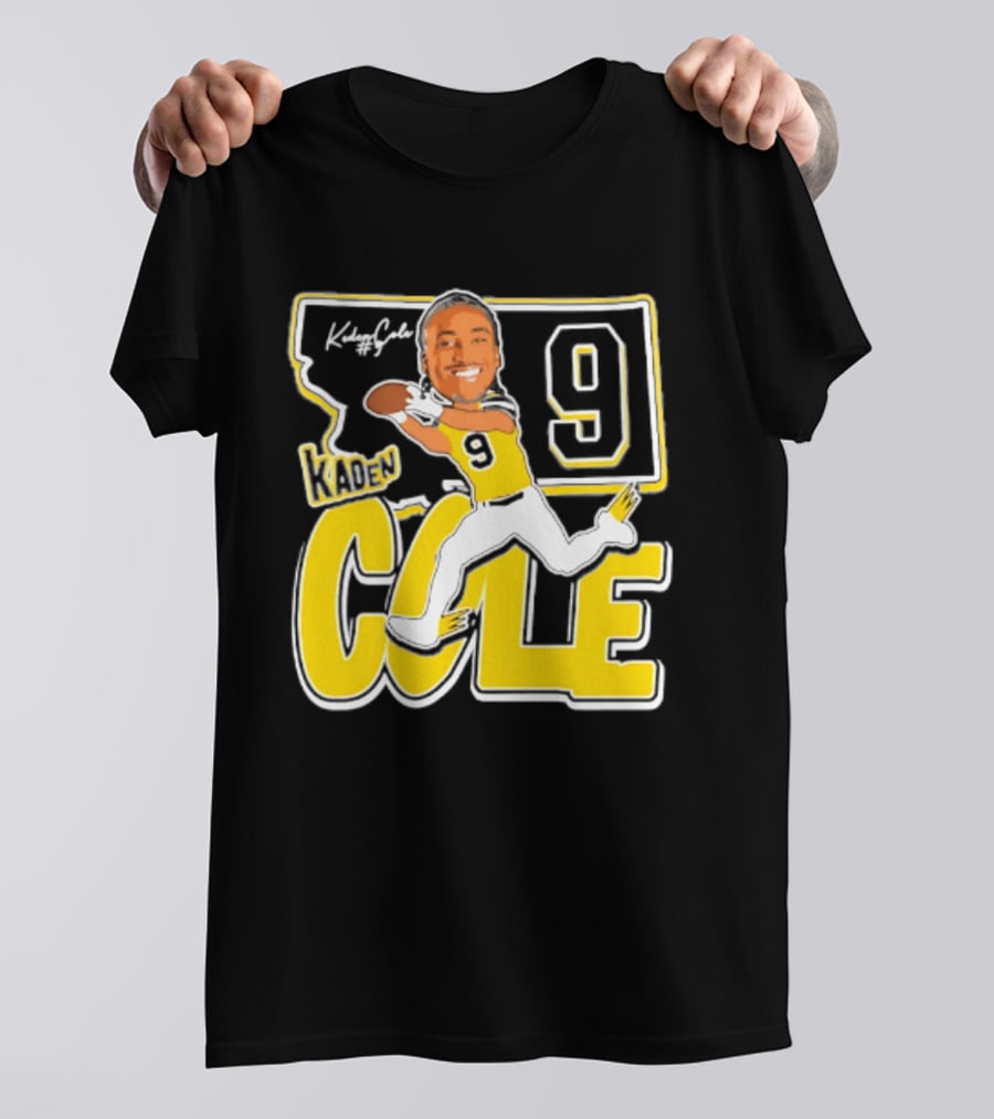 Kaden Cole Montana State Bobcats Player 2026 Caricature Number 9 T-Shirt