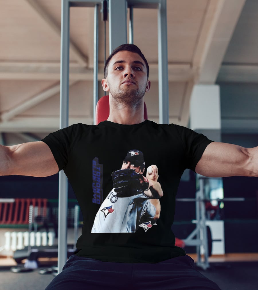 Trey Yesavage Toronto Blue Jays MLB Player Pitching Action T-Shirt