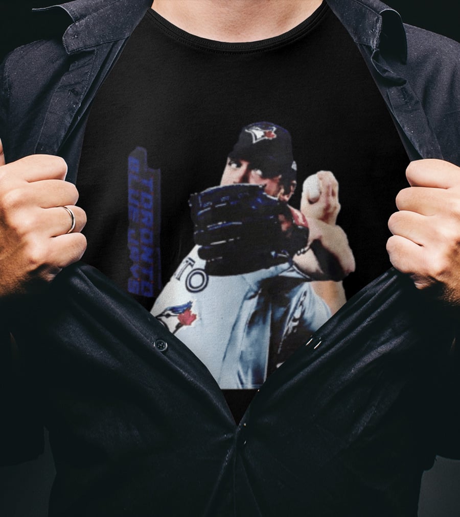 Trey Yesavage Toronto Blue Jays MLB Player Pitching Action T-Shirt