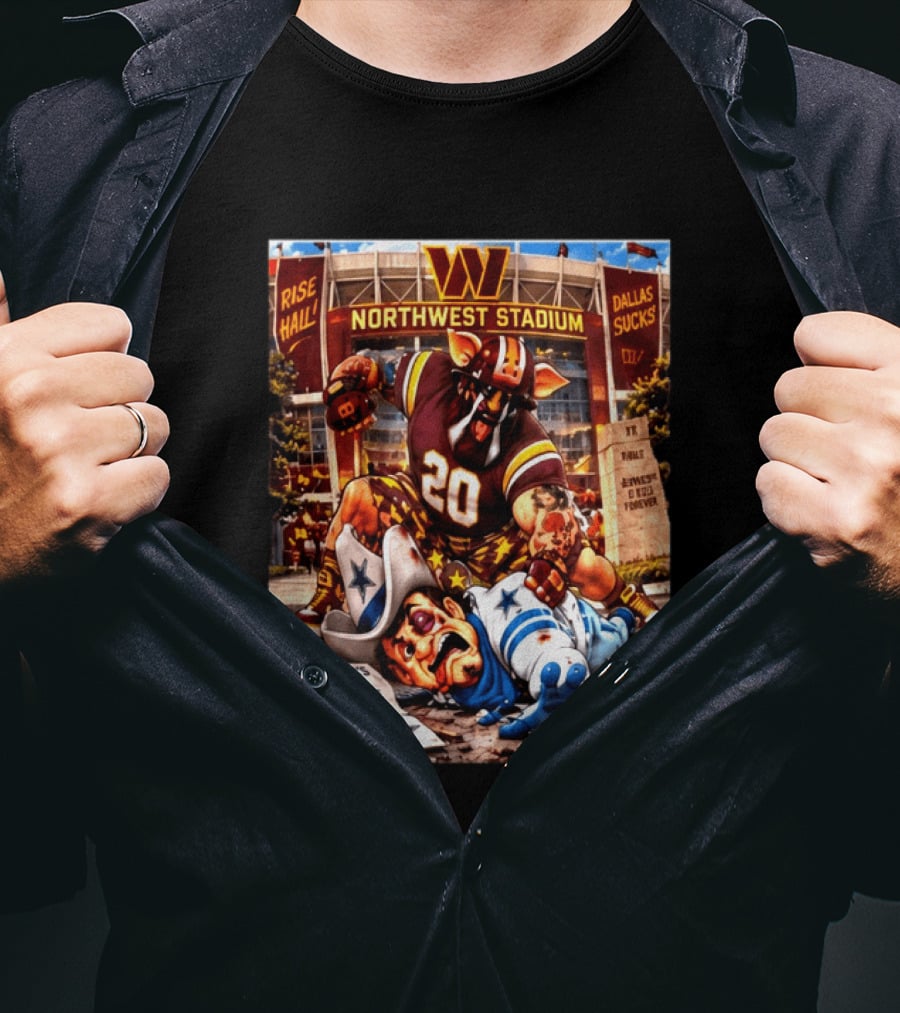 Washington Hogs Northwest Stadium Dallas Rivalry Clash Mascot Showdown T-Shirt