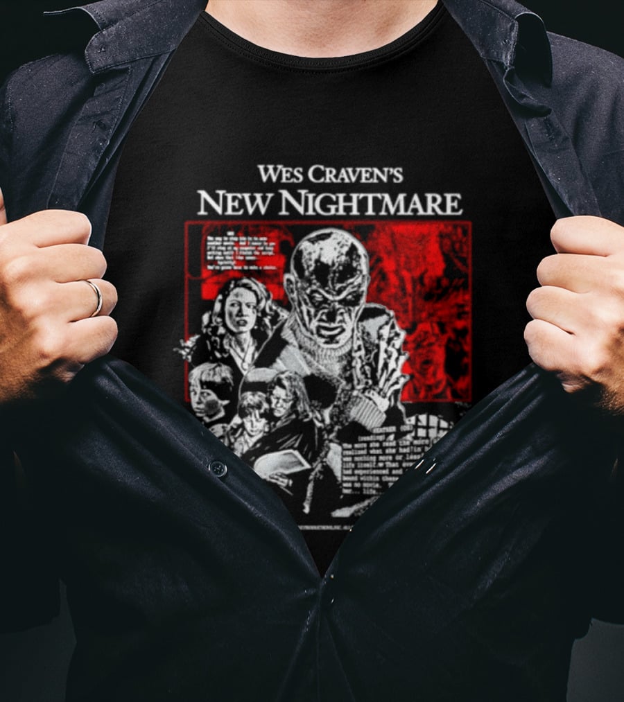 Wes Craven's New Nightmare Freddy Krueger Iconic Horror Movie T-Shirt